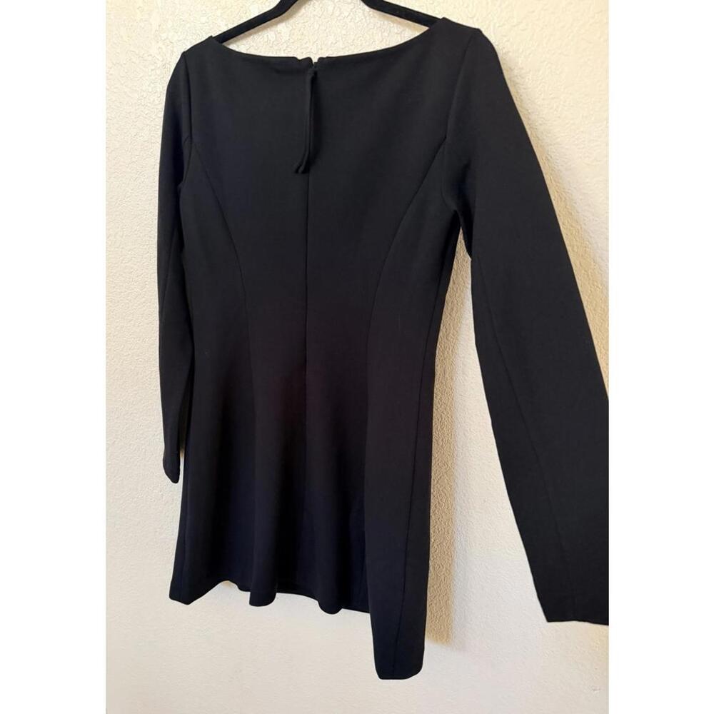 New SPANX Ballet Ponte Long Sleeve Mini Dress In Black Size S $168 - Picture 8 of 11